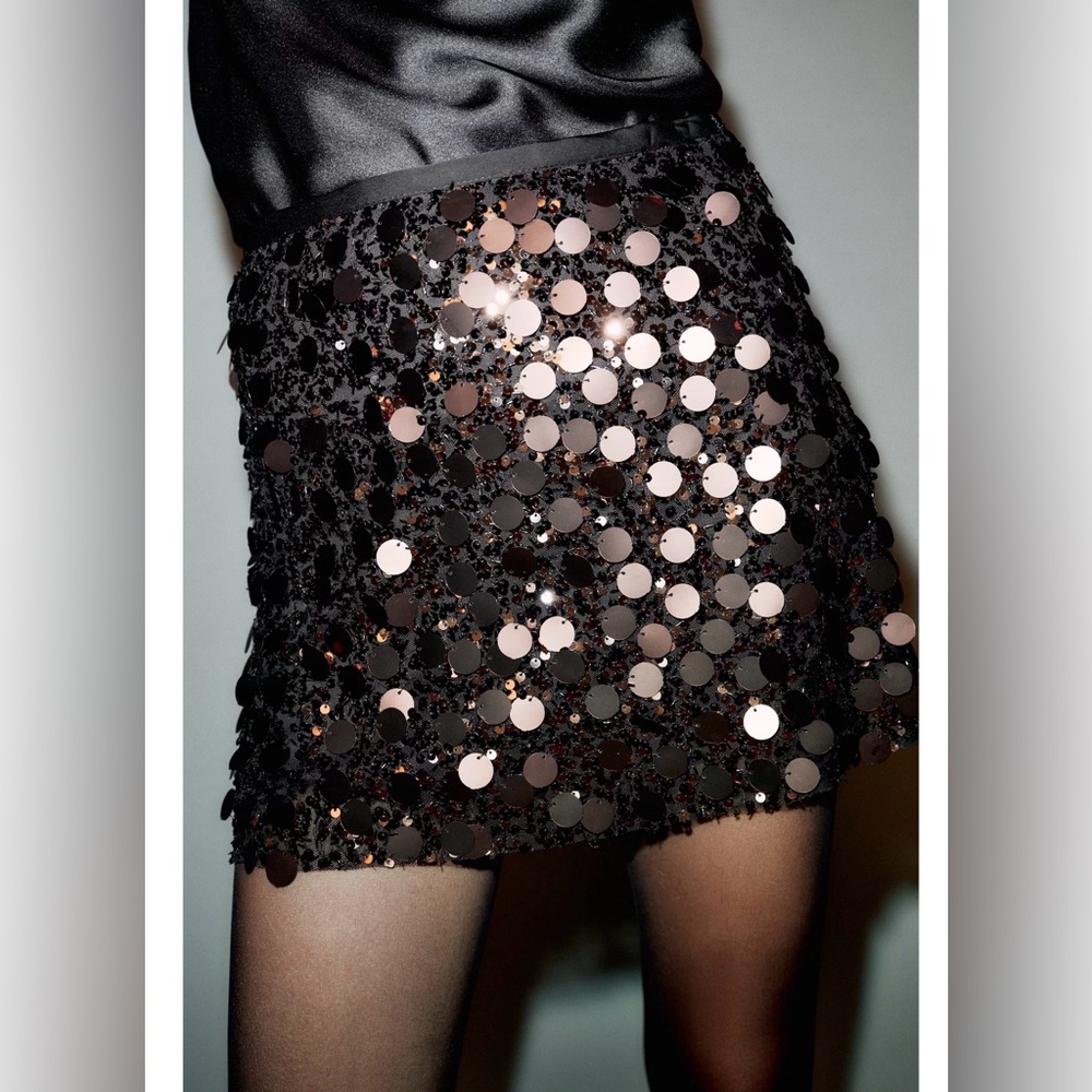 ❗️BUY NOW❗️WILL BE REMOVED SOON❗️Zara Sequin Mini Skirt - Picture 7 of 11